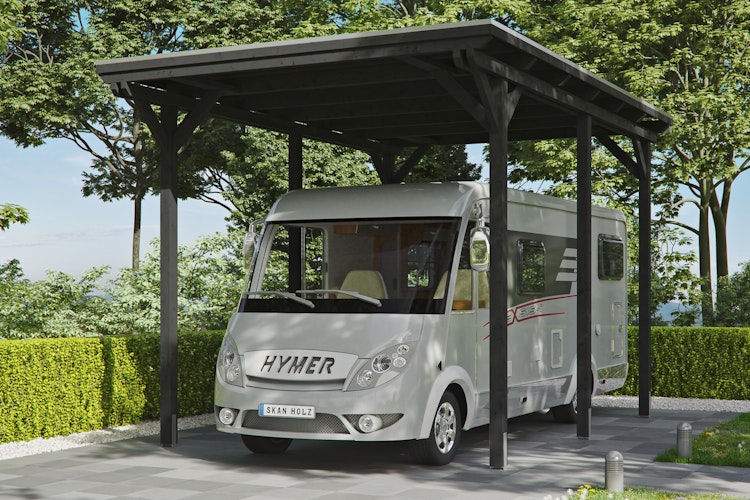 Skan Holz Emsland - Flachdach Caravan-Carport aus Leimholz Breite 402 cm