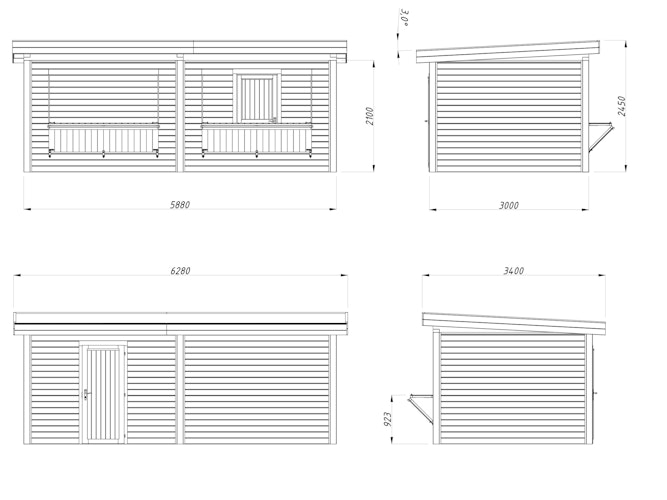 Palmako Marktstand Connect Lenna 16,6 m² Set 311