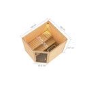 Vorschaubild Karibu Woodfeeling Sauna Elea - 38 mm Massivholz Aktionssauna inkl. gratis Sauna-Zubehörset im Wert von 234,94 €