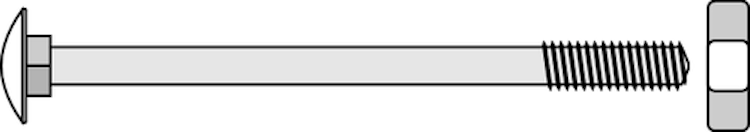 OSMO Schlossschraube für Pfosten 90x90 mm