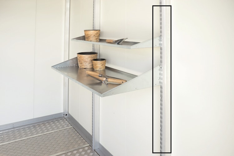 Biohort Regalsteher für CasaNova Metall Gartenhaus (2-Stück-Packung)