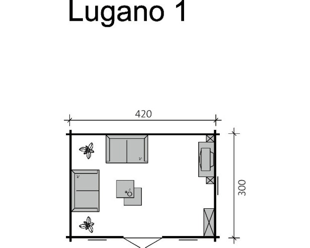 Skan Holz 45 mm Blockbohlenhaus Lugano 1