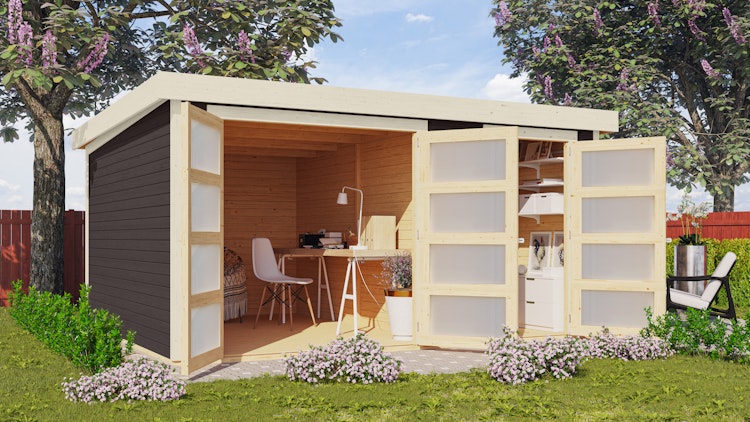 Karibu Gartenhaus Mühlentrup 3 Zweiraumhaus - 19 mm