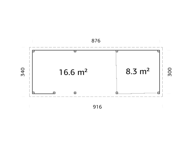 Palmako Carport/Pavillon Connect Lenna 24,9 m² Set 415 Slide