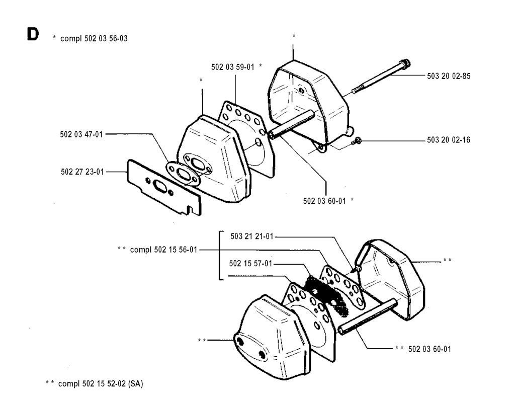 Explosionszeichnung Ersatzteile