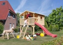Vorschaubild Akubi Kinderspielhaus Kinderspielgerät Benjamin inkl. Wellenrutsche (Set A)
