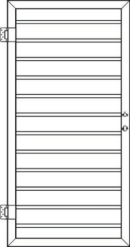 OSMO Alu-Fence Einzeltor auf Maß inkl. Beschlagset