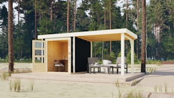 Karibu Woodfeeling Gartenhaus Askola 2/3/3,5/4/5/6 mit 280 cm Schleppdach