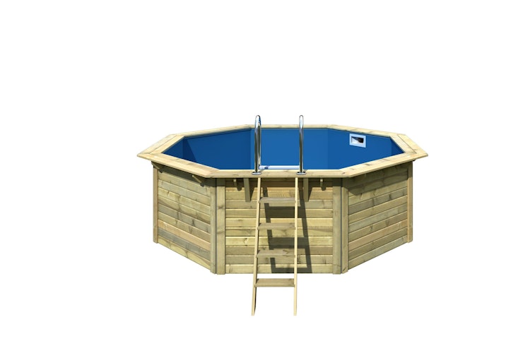 Karibu Pool Modell X1 400 x 400 cm - kesseldruckimprägniert mit Metallecke