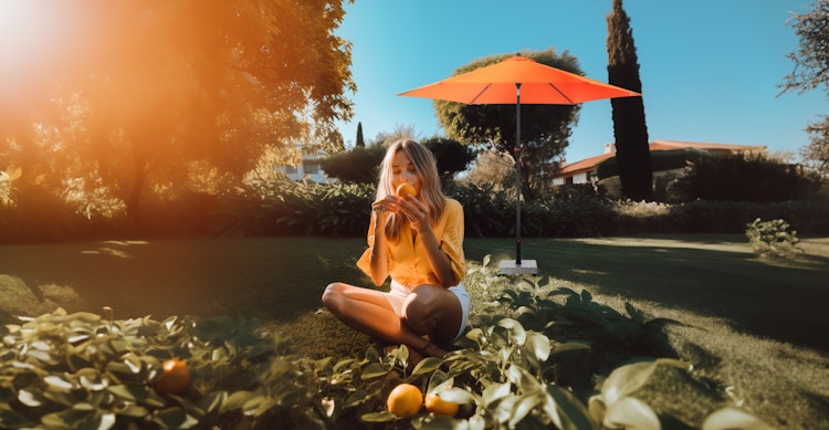 doppler Mittelmastschirm myZONE 305 Auto Tilt, Aluminium Anthrazit / 100 % Polyester 180 g/m²