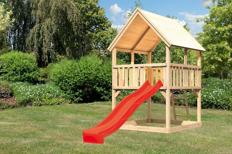 Akubi Kinderspielturm Luis inkl. Wellenrutsche (Set A)