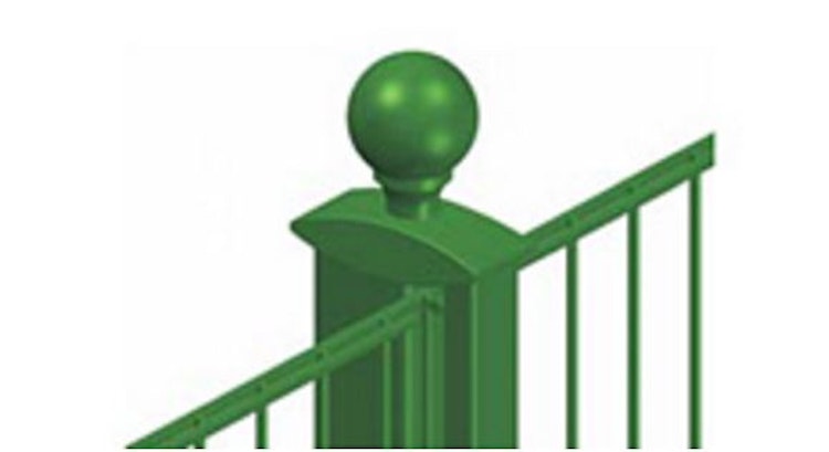 LEGI-Pfosten RP.K fit R+K mit Zierkugel