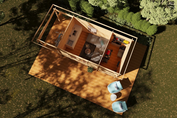 Wolff Finnhaus Gartenhaus Galina 5723 Zweiraum-Gartenhaus - 28 mm