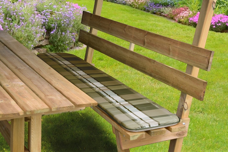 Weka Sitzpolster kariert 2er Set für Sitzlaube 662