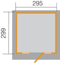 Vorschaubild Weka Gartenhaus 172 mit Fensterfront - 21 mm