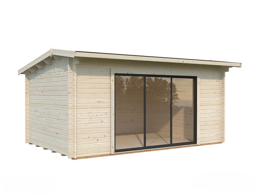 Palmako Gartenhaus Ines 13,7 m² Slide Plus mit Isolierglas-Schiebetür ...
