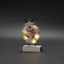 Vorschaubild Konstsmide Weihnachtsbeleuchtung  LED Holzdekoration Elch Baumwolle weiß
