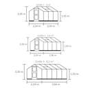 Vorschaubild Juliana Gewächshaus Compact SET - 5 m² / 6,6 m² / 8,2 m² inkl. Fundamentrahmen