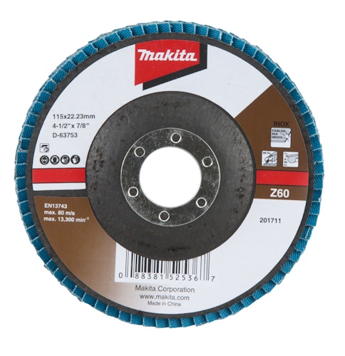 Makita Fächerschleifscheibe 115 mm Z60 D-63753