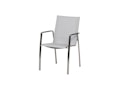 Vorschaubild Diamond Garden Stapelstuhl ANCONA, Edelstahl / Kunststoffgewebe Hellgrau - Auslaufartikel
