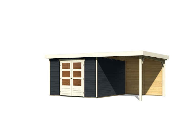 Karibu Woodfeeling Gartenhaus Askola 2/3/3,5/4/5/6 mit 240 cm Schleppdach + Rückwand