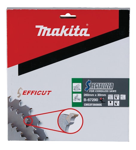 Makita Sägeblatt 260x2,15x30, 80Z EFFICUT B-67290