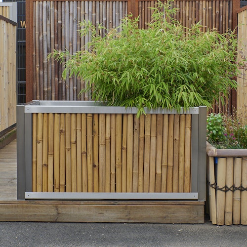 BambusBASIS Hochbeet - Profile Edelstahl