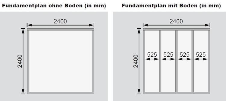 Karibu Gartenhaus Qubic 1 mit Schiebetür - 19 mm