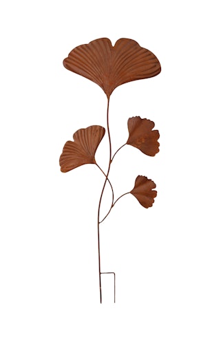 Garden Pleasure Gartenstecker GINKGO, Stahl Rost-Optik