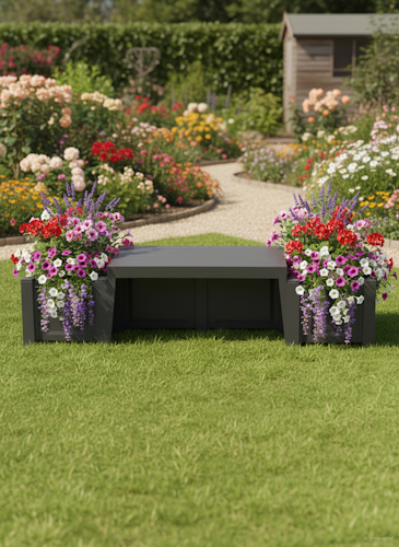 KHW Gartenbank Berlin inkl. Pflanzkästen