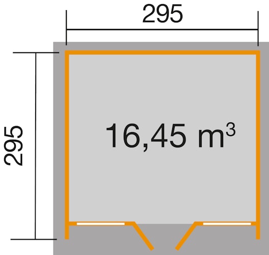 Weka Gartenhaus 263 mit großer Glasfront - 28 mm
