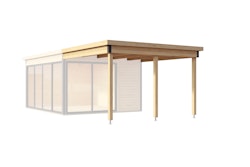 Weka Anbaudach für Designhaus 412 Gr. 2 naturbelassen 300 x 322 cm