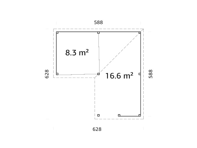 Palmako Carport/Pavillon Connect Lenna 24,9 m² Set 409 Slide
