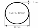Vorschaubild Fallrohr DN 60 200 cm anthrazit