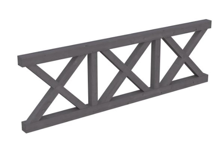 Skan Holz Brüstung Andreaskreuz zu Pavillon Cannes / Orleans