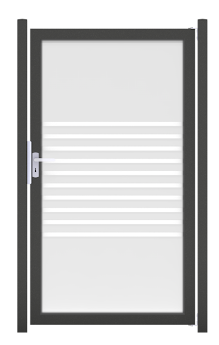 GroJa Ambiente Einzeltor 100 x 180 cm mit Alurahmen Anthrazit DB 703