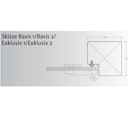 Vorschaubild Infraworld Saunatür Exklusiv 1/2/3 und Large mit Holzrahmen und Türgriff - 8 mm ESG (ohne Schwelle)