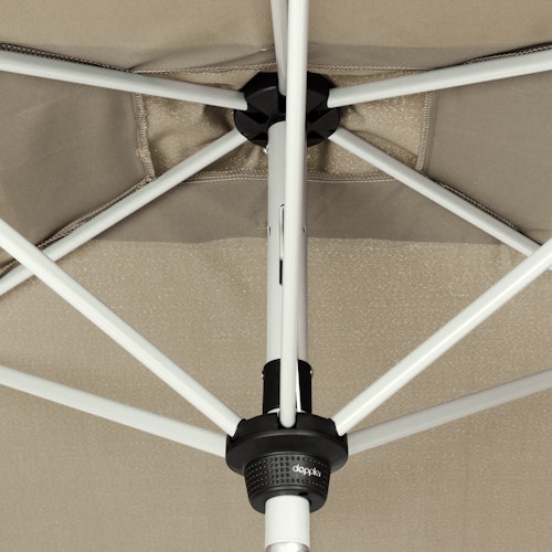 doppler Mittelmastschirm ACTIVE 300 x 200 Auto-Tilt, Aluminium Silber / Polyester 180 g/m²