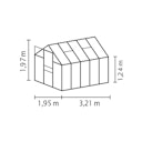 Vorschaubild Vitavia Gewächshaus Venus 6200 inkl. 2 Dachfenstern - 6,2 m²