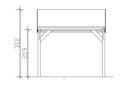 Vorschaubild Skan Holz Harz - Pultdach Einzelcarport aus Nadelholz Breite 321 cm