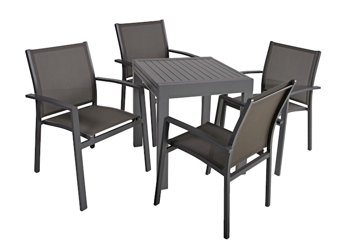 Garden Pleasure Ausziehtisch ELENA 65/130 x 65 cm, Aluminium Anthrazit