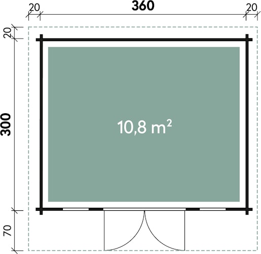 Wolff Finnhaus Gartenhaus Trondheim 44-A isolierverglast
