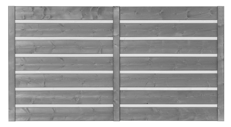 BM Serie TYP 224 Zaunfeld, 180 x 90cm, Fichte Hellgrau/Cremeweiß