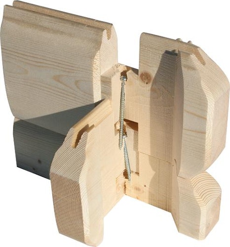 Karibu Woodfeeling Blockbohlenhaus Mittelwandhaus Lagor 1/2- 38 mm