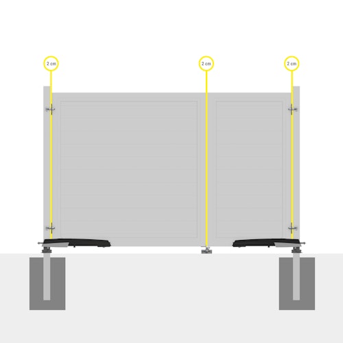 TraumGarten SYSTEM / DESIGN Alu Doppeltor auf Maß mit E-Antrieb