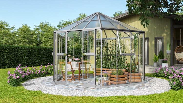 Vitavia Gewächshaus Pi 9000 inkl. 3 Seitenfenstern - 9,0 m²