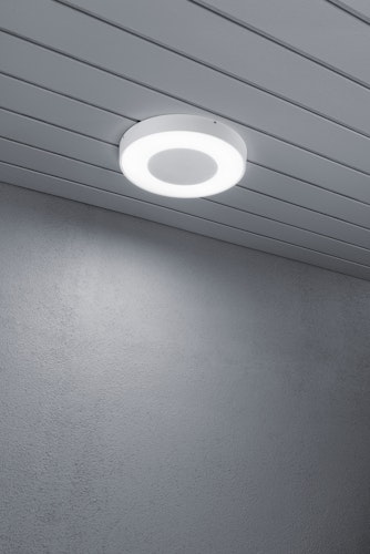 Konstsmide Wandleuchte Carrara, weiss, rund (7985-250)