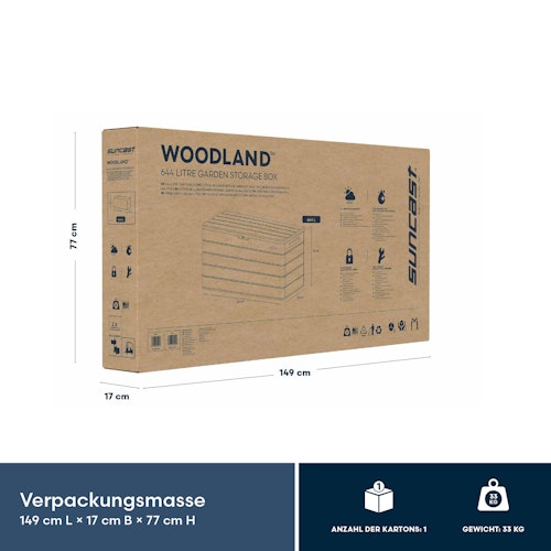 Suncast Kunststoff-Gartenbox 644 L