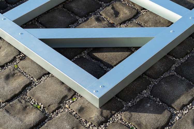 Globel Fundamentbodenrahmen für Metallgerätehaus Skillion S64 - S86