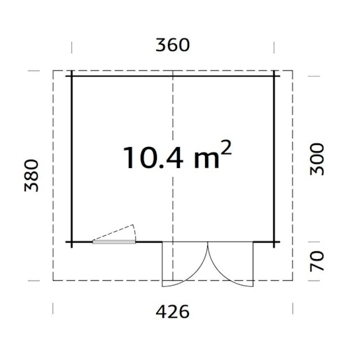 Palmako Gartenhaus Emma 10,4 m² - 34 mm